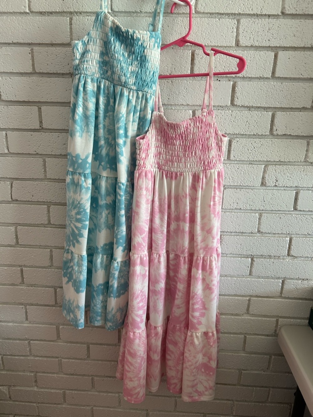Summer 2 pack Pink/Blue Tie-Dye Maxi Sundress pet/smoke free home Open to offer